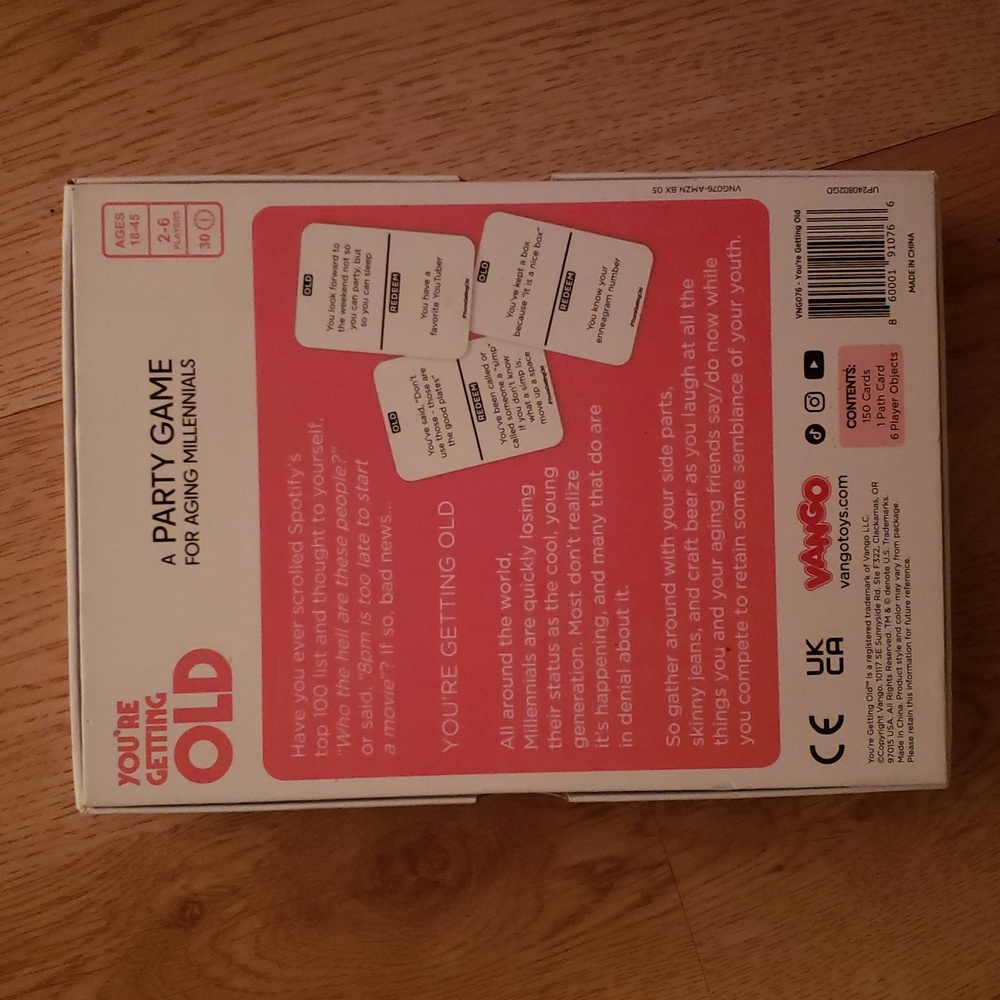 You're Getting Old Party Game - Picture 2 of 2